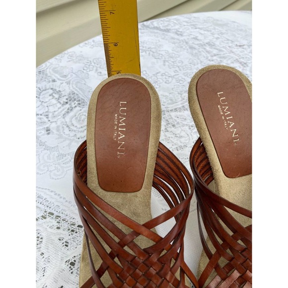 Lumiani Brown Leather & Suede Heels‎ Size 8 - Picture 11 of 11